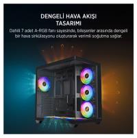 JAMES DONKEY STARK S801 7X ARGB FAN 650W GAMING ATX KASA AKVARYUM Kasa - 2